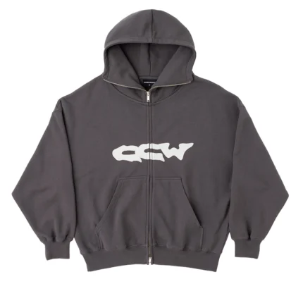 Globetrotter Zip Hoodie Grey
