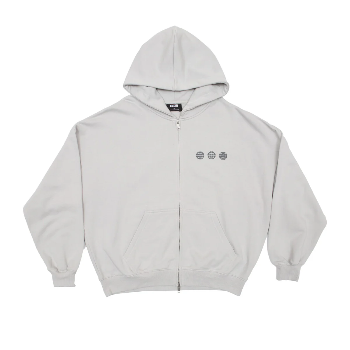 Triple World Zip Hoodie Pearl Grey Triple World Zip Hoodie Pearl Grey