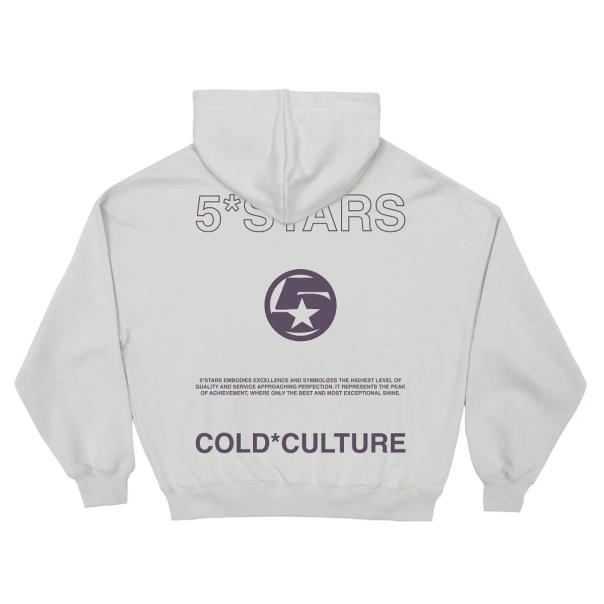 5stars-Hoodie-Light-Grey.webp Cold Culture 5stars Hoodie Light Grey
