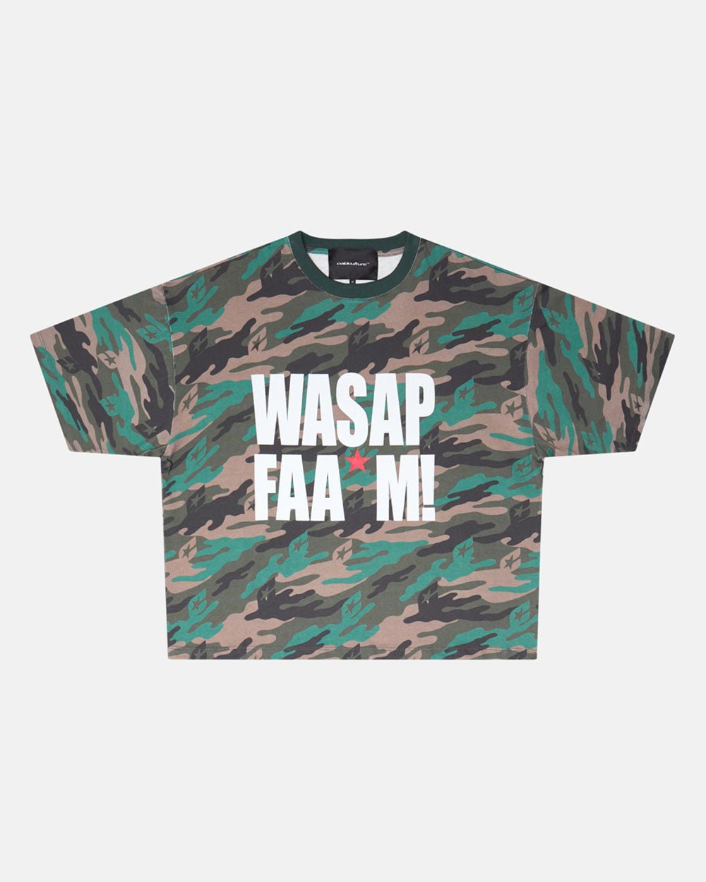 Cold-Culture-Wassap-Fam-Tee-Camo-Green-1.jpg Cold Culture Wassap Fam Tee Camo Green