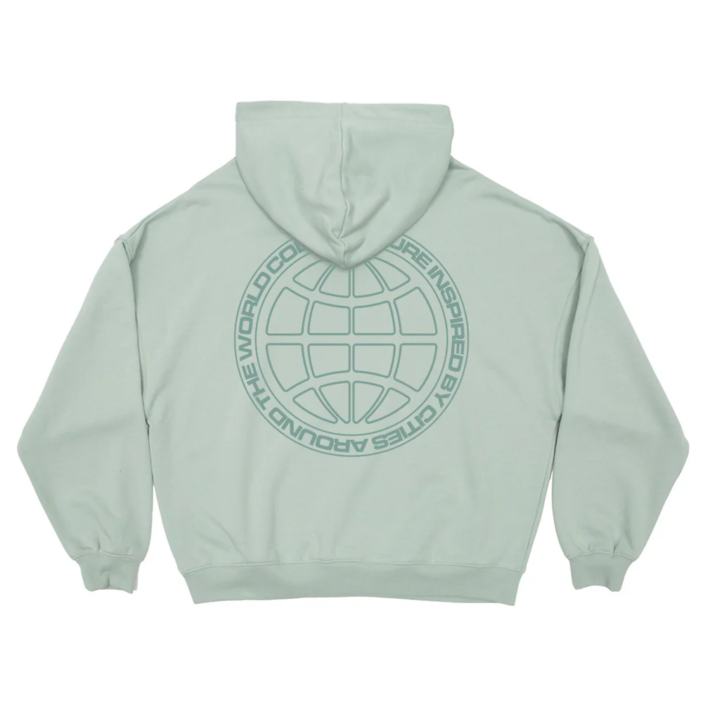 Globe-Hoodie-Pale-Green.webp Cold Culture Globe Hoodie Pale Green