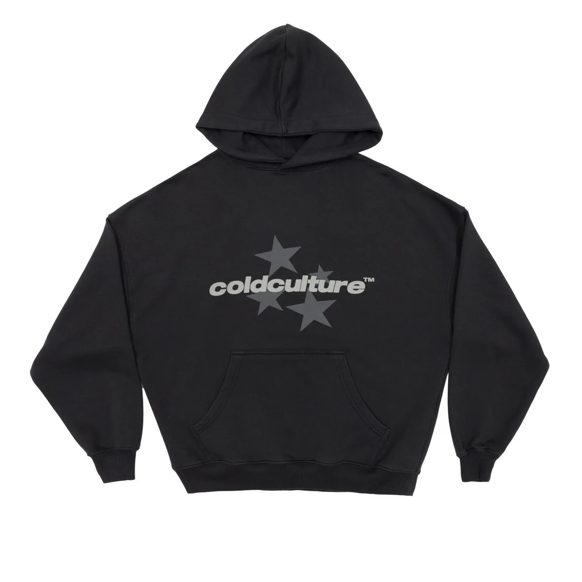 Italic-Stars-Hoodie-Black.webp Cold Culture Italic-Stars Hoodie Black